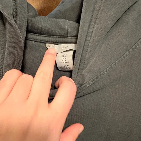 H&M Gray Hoodie Sweatshirt - Picture 2 of 3